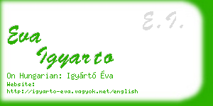eva igyarto business card