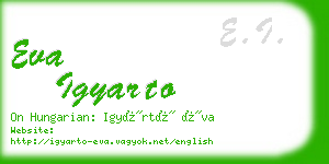 eva igyarto business card